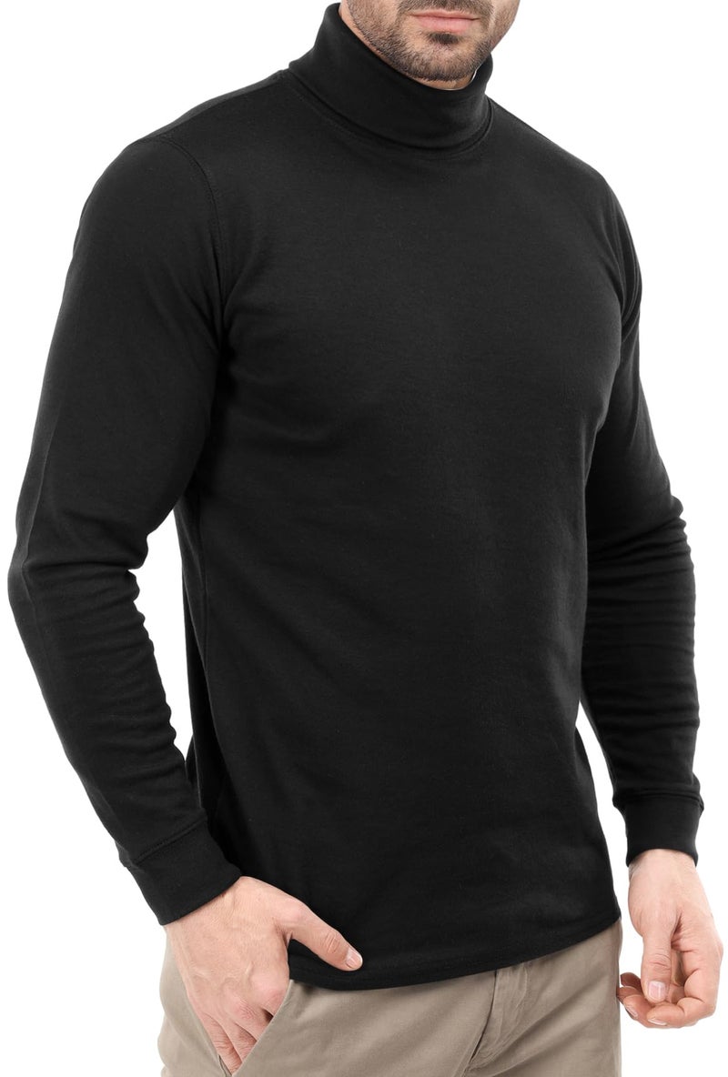 Utopia Wear Turtleneck Men Slim Fit UPF 50+ Lightweight Pullover Sweater Long Sleeves Top, X-Large, Black - Image 3